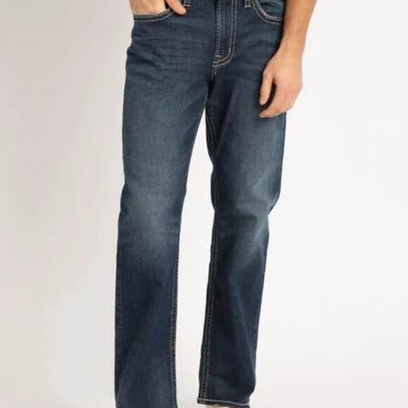 SILVER JEANS | Zac Relaxed Fit Straight Leg 38x34 - Picture 2 of 10